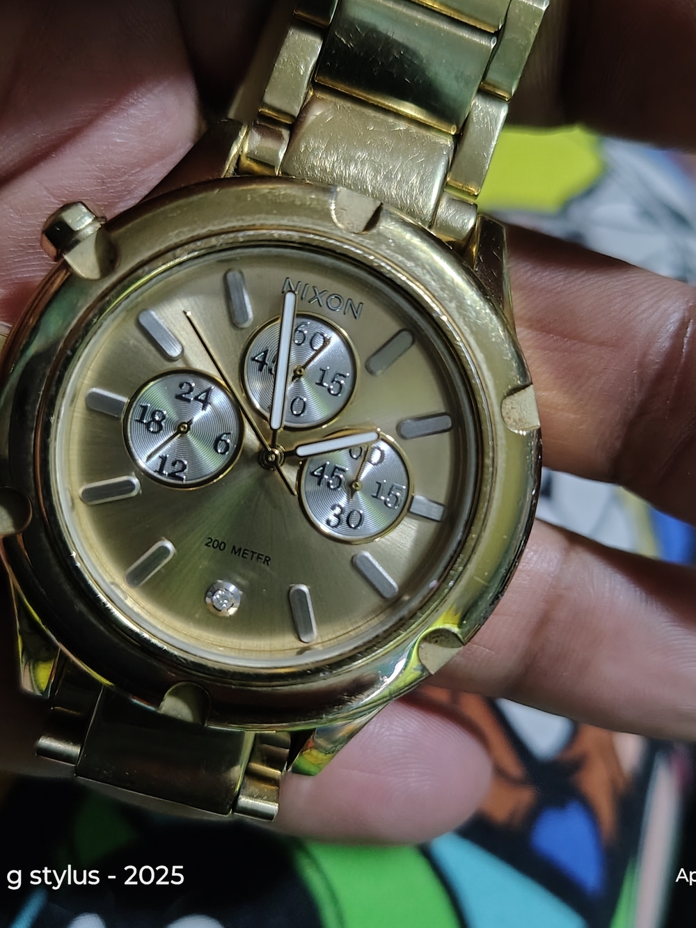 🟡🔥 NIXON GOLD Tone Chronograph Watch - Nixon The Camden 😲😎 - Picture 4 of 9